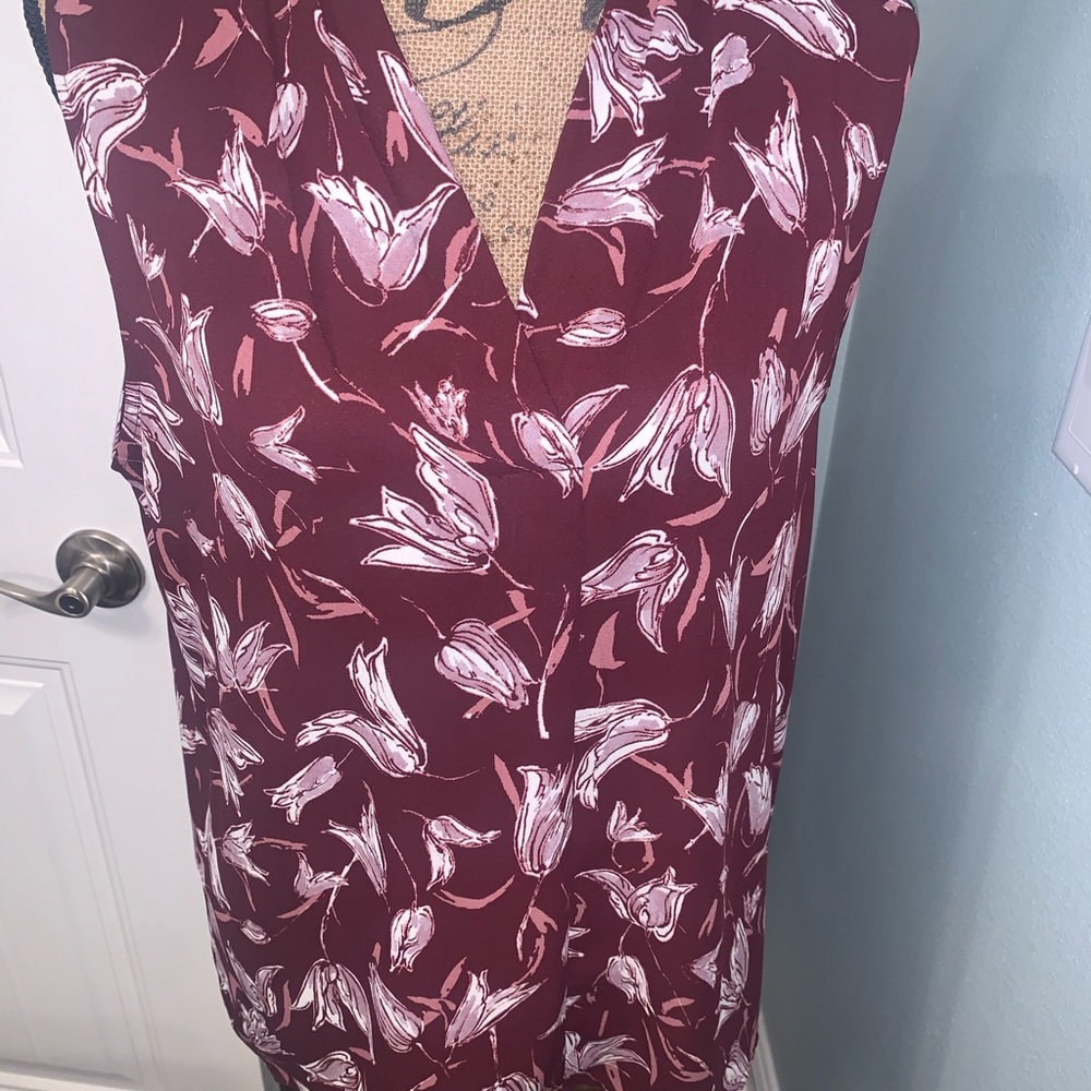 Purple v-neck blouse